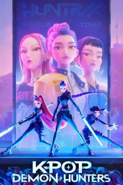 โปสเตอร์ เกิร์ลกรุ๊ปนักล่าปีศาจ KPop Demon Hunters (2025)